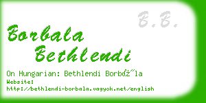 borbala bethlendi business card